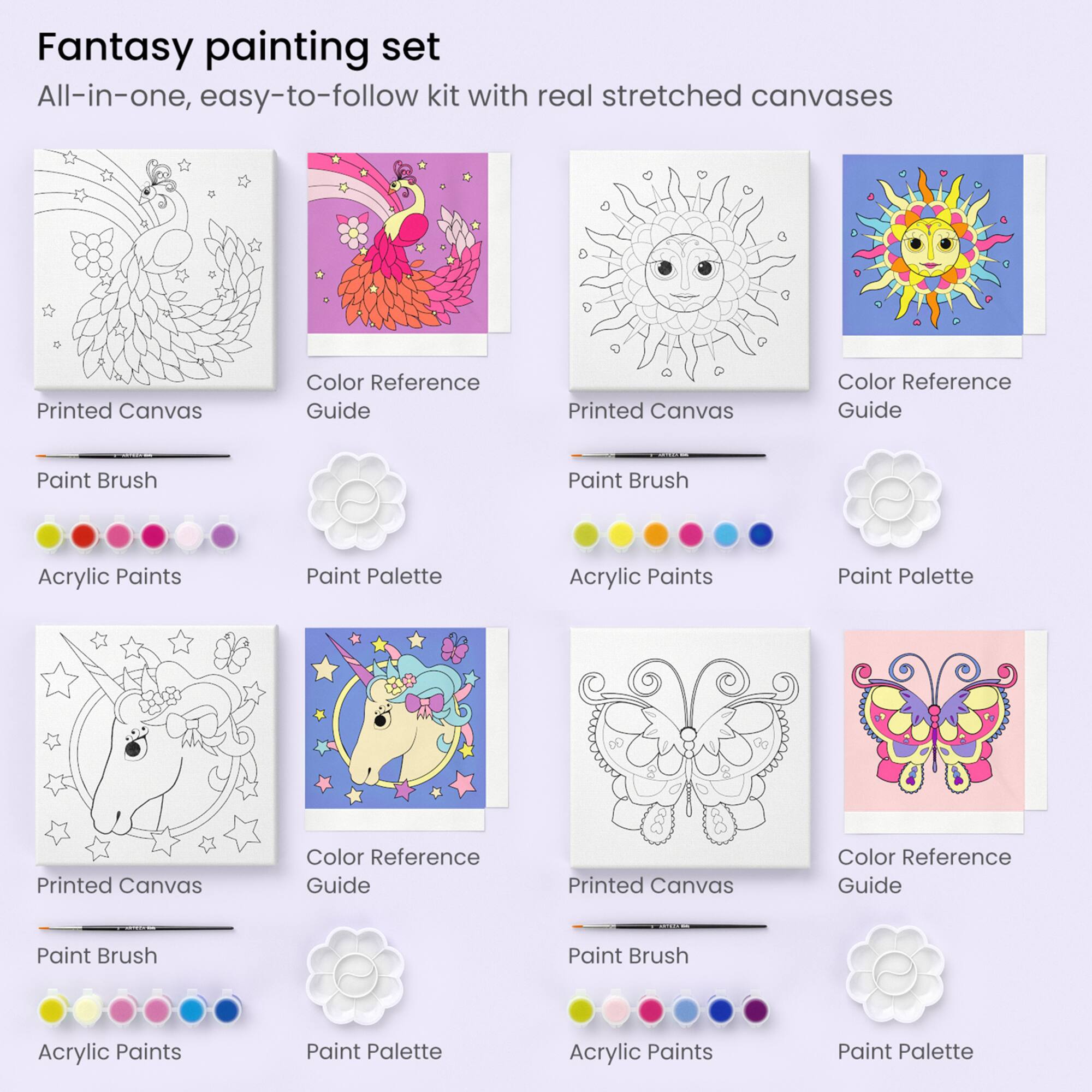 Arteza® Kids Canvas Paint Kit
